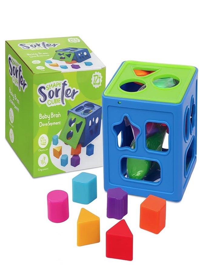 إيثيو مكعبات إيثيو الهندسية لفرز الأشكال - أحجية مطابقة الألوان والأشكال على طريقة مونتيسوري للأطفال الرضع والصغار (12 شهرًا فأكثر) | تنمية المهارات الحسية والمعرفية | صندوق ألعاب تعليمي متعدد الألوان - Image 1